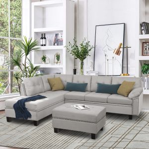 Sectional Sofa Set With Chaise Lounge And Storage - ST000008AAE