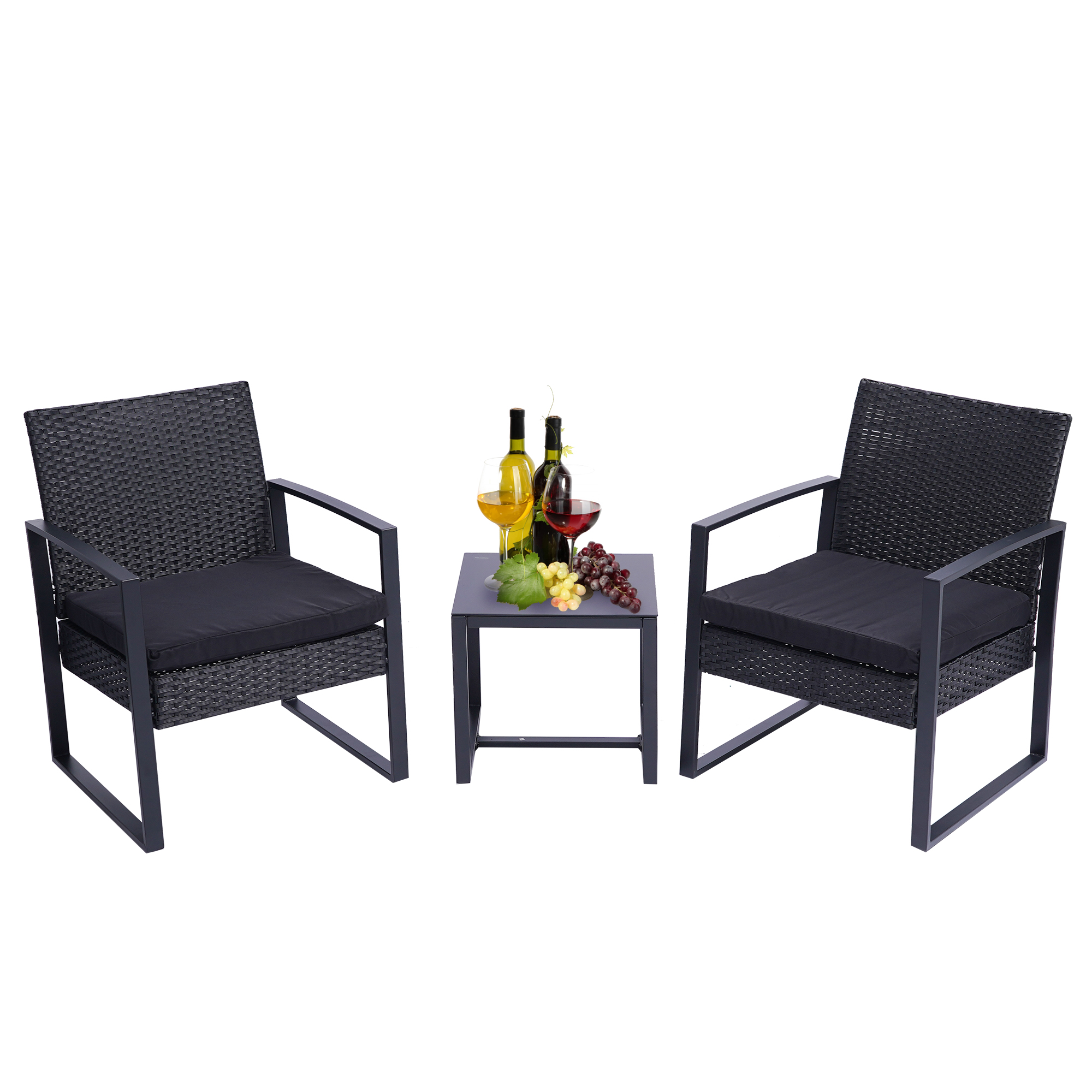 Modern 3 Pieces Patio Sets With Coffee Table