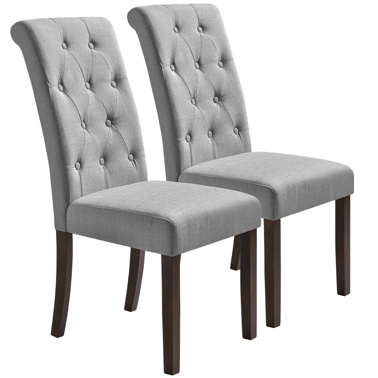 Aristocratic Style Dining Chair Noble And Elegant Solid Wood Tufted Dining Chair Set Of 2 - WF034953EAA