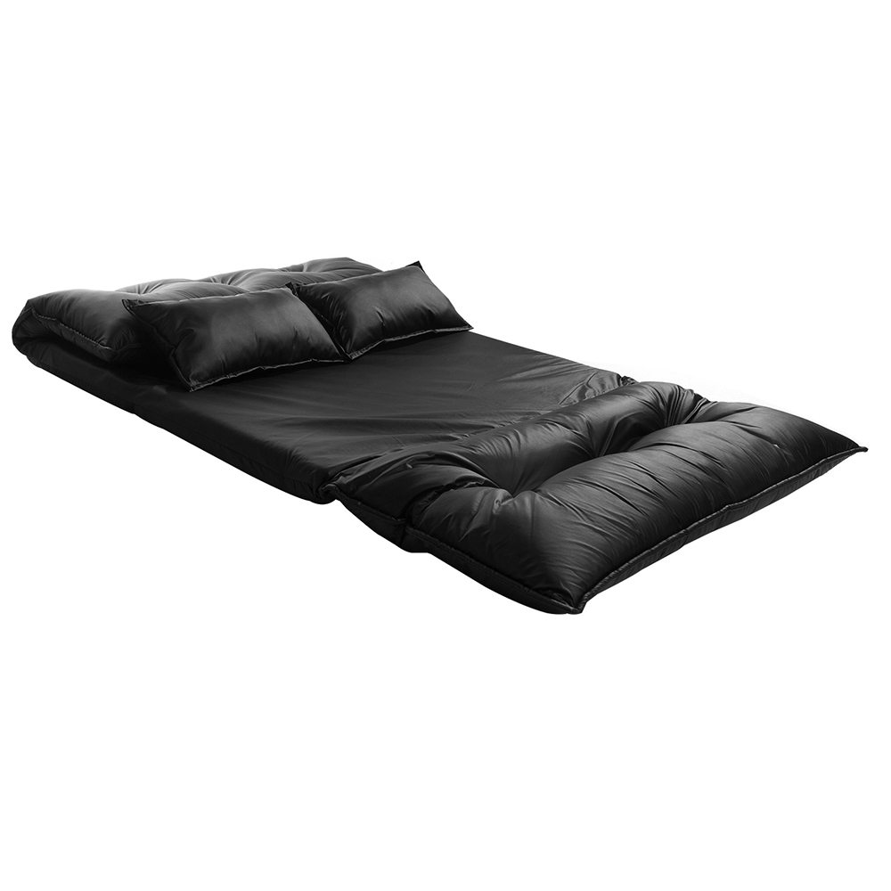 Merax PU Leather Foldable Floor Sofa With Two Pillows