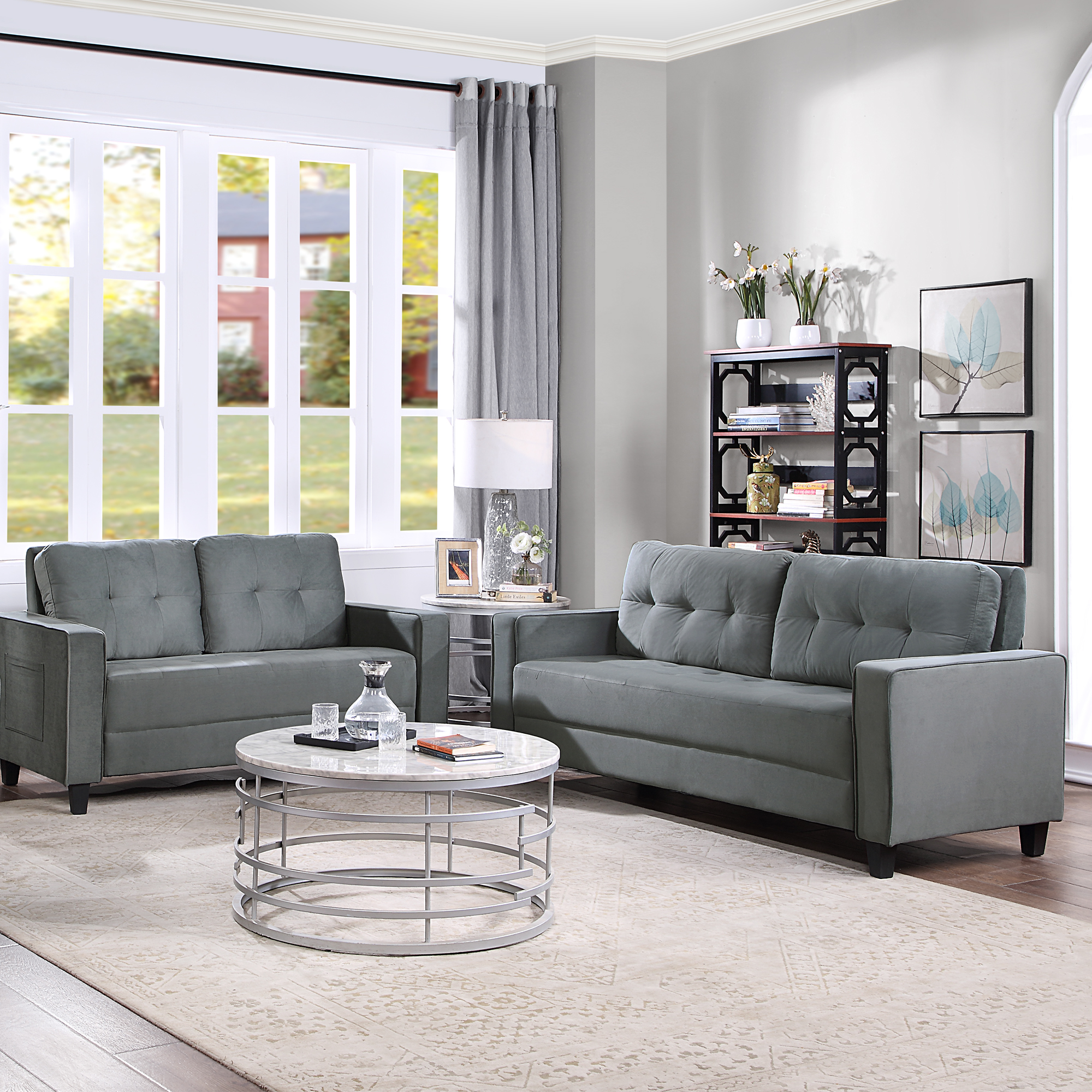 Morden Style Upholstered Sectional Sofa Set, 2+3 Seat - SG000307AAA