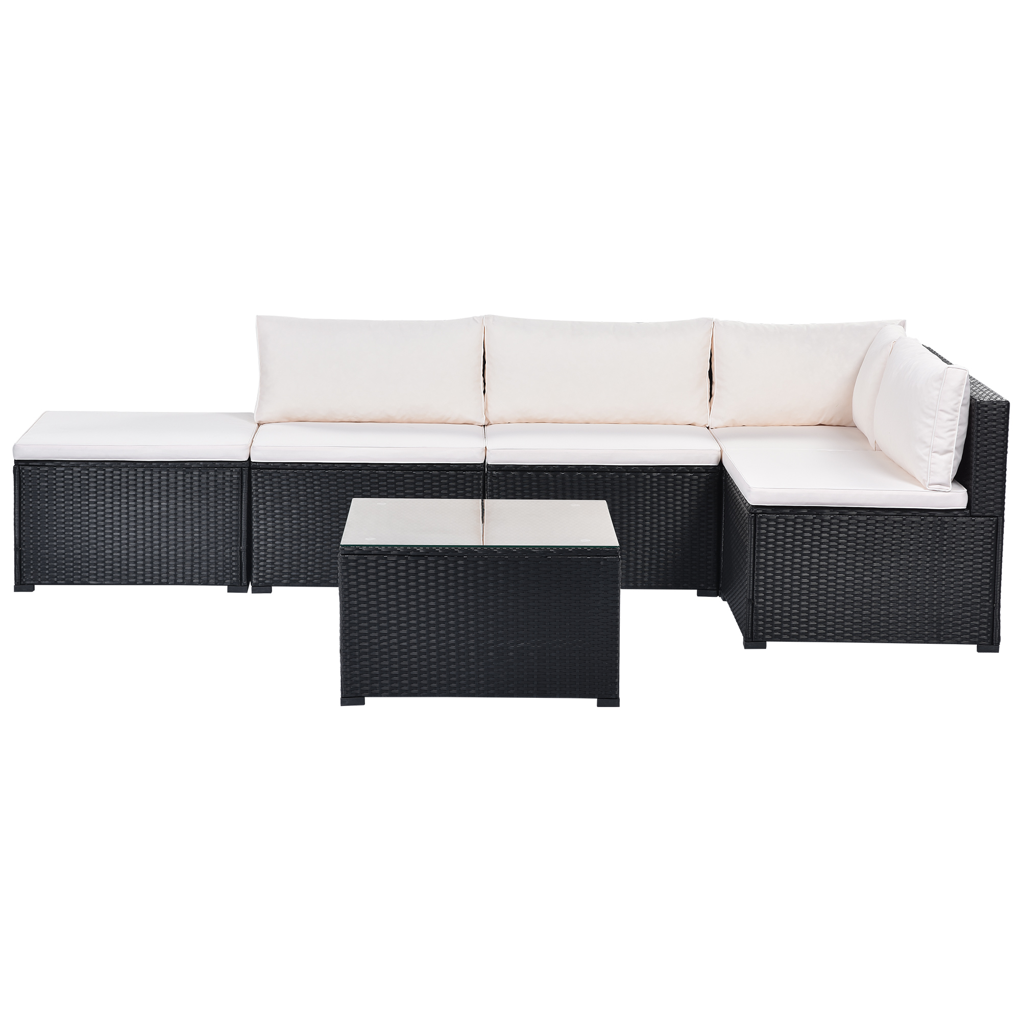 6-Piece Outdoor Furniture Set With PE Rattan Wicker - FG201204AAA