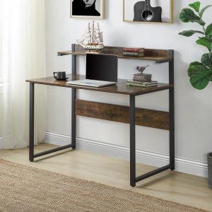 Modern Simple Style Study Table With Hutch - WF198676AAT