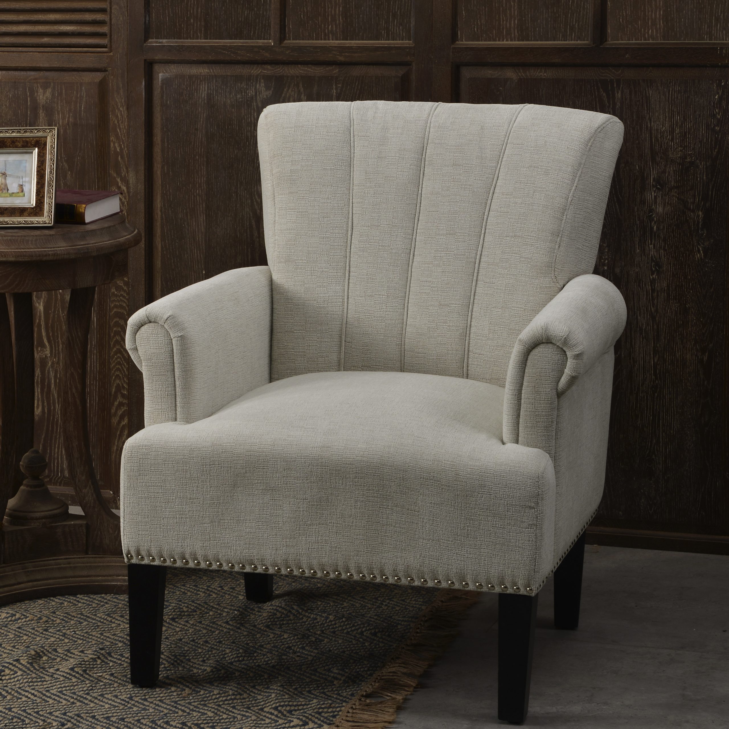 Accent Rivet Tufted Polyester Armchair - PP212520CAA