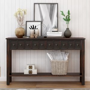 60" Rustic Entryway Console Table - WF191870AAB