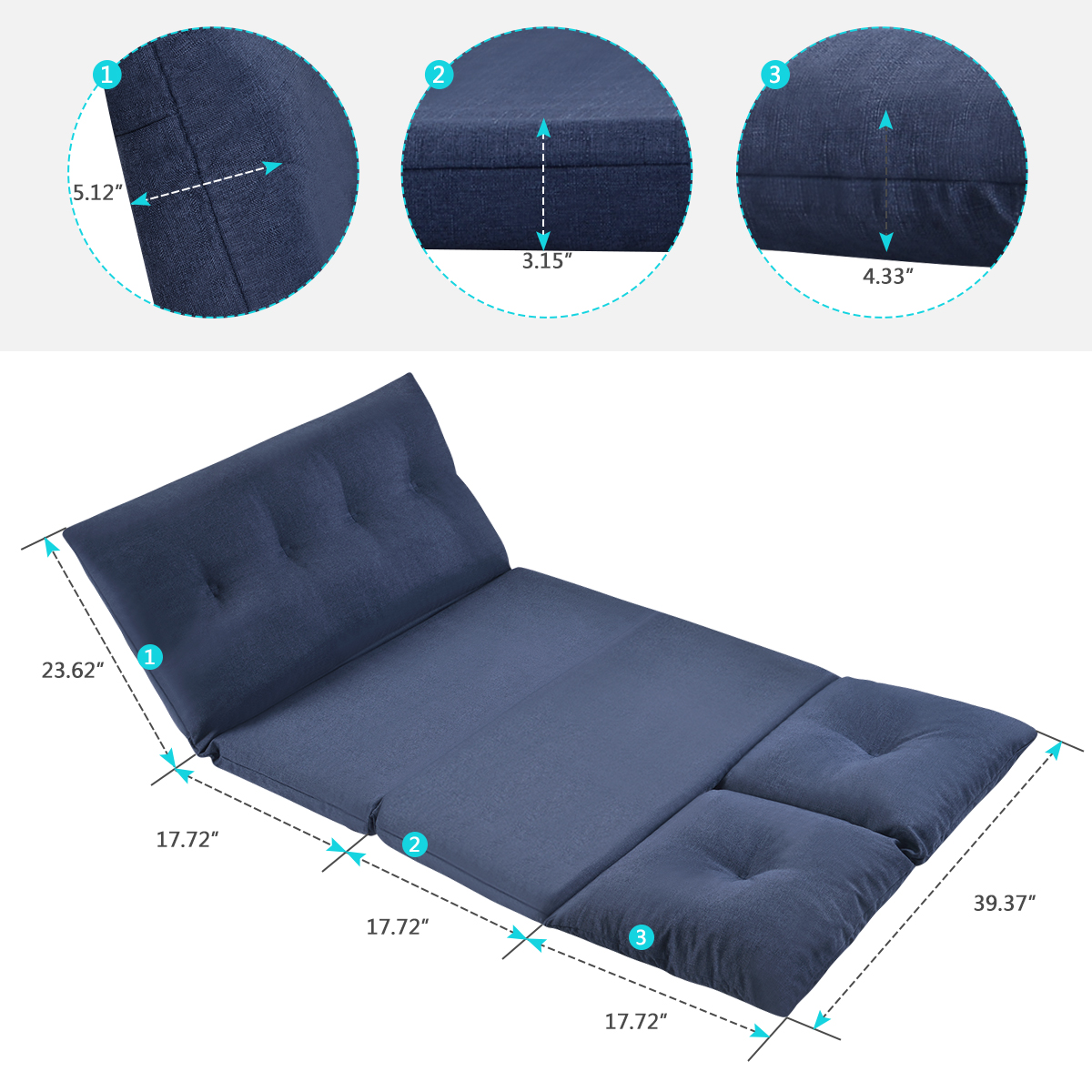 Fabric Folding Chaise Lounge - PP019425QAA