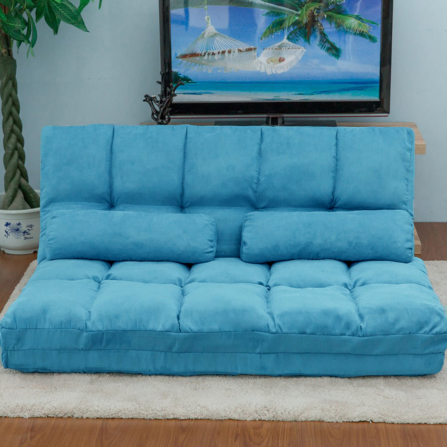 Double Chaise Lounge Sofa With Two Pillows - PP036317CAA