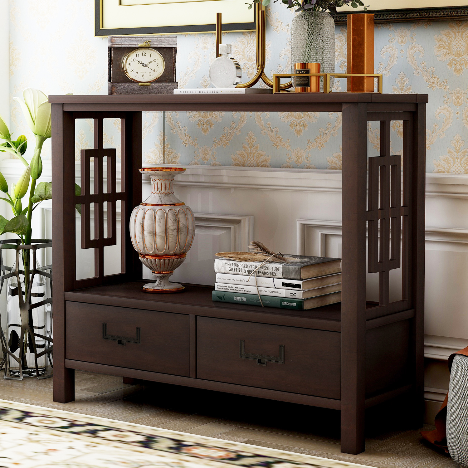 Console Sofa Table with Two Bottom Drawers - WF193882AAP