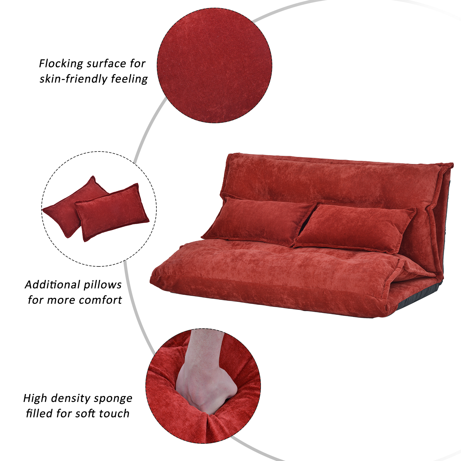 Leisure Sofa Bed With Two Pillows - WF194102AAD