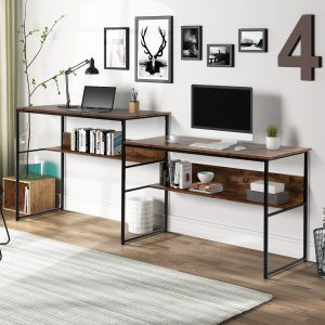Extra Large Computer Desk With Open Storage Shelves - WF194328AAD