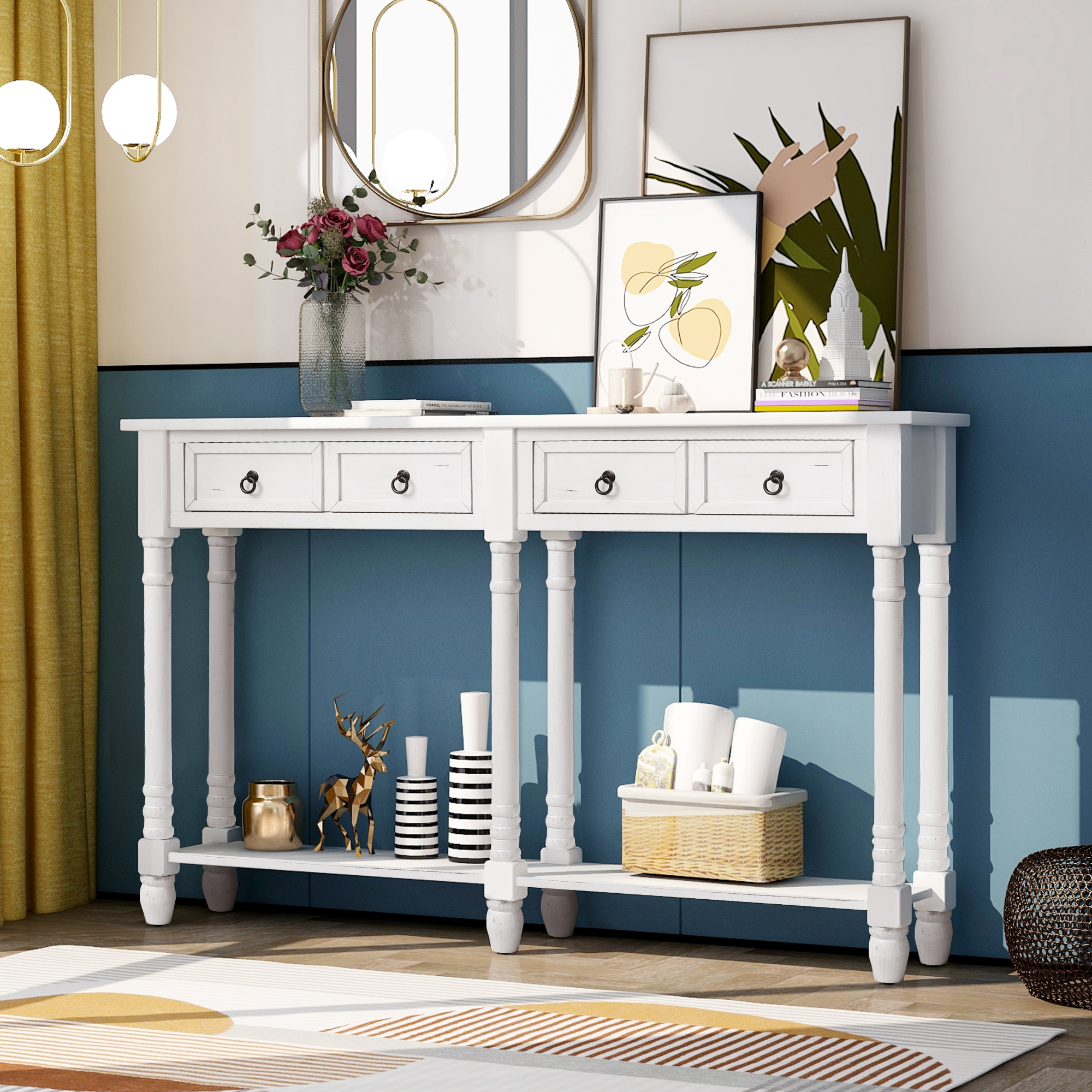 Console Table With Drawers For Entryway - WF188957AAK
