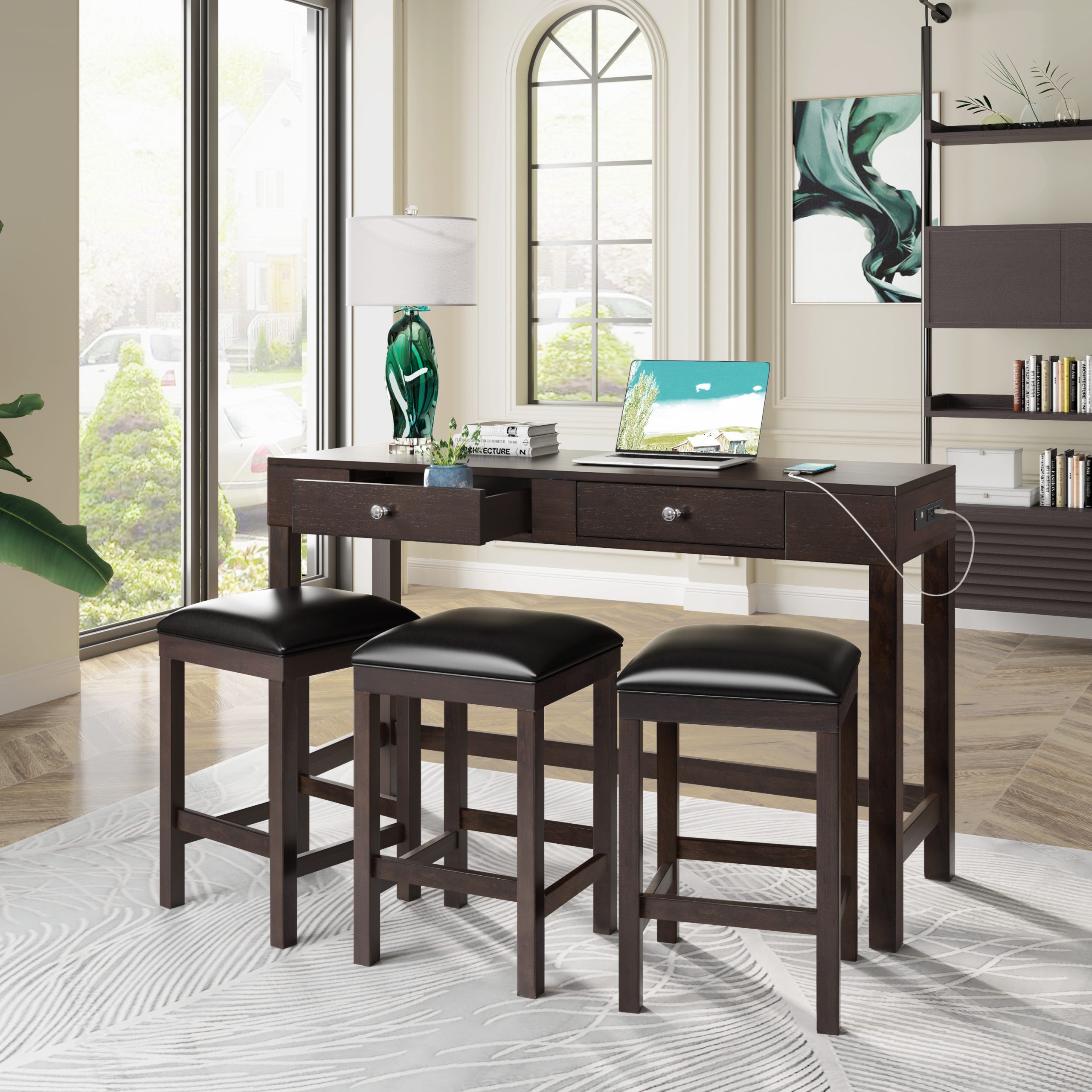 4-Piece Counter Height Table Set - SH000132AAP