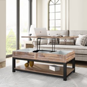 Lift Top Coffee Table With Inner Storage Space And Shelf - WF198291AAN