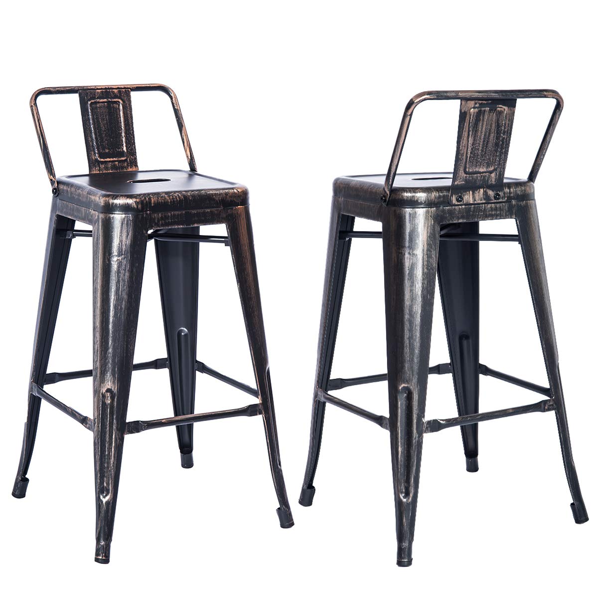 Low Back Metal Chair Barstool, Set Of 2 PP038358LAA