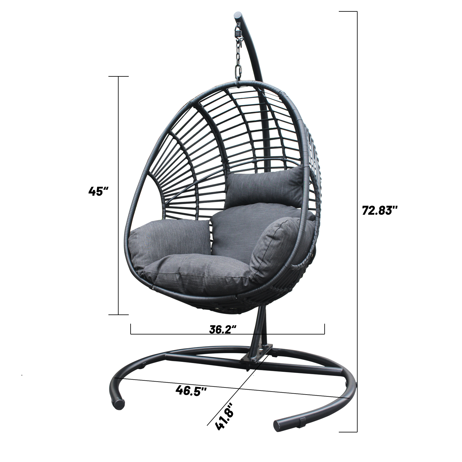 High Quality Outdoor Indoor Wicker Swing Egg Chair W400S00007