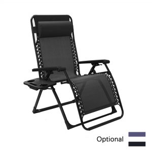 Folding Zero Gravity Lounge Chair with Pillow and Cup Holder - W41928648
