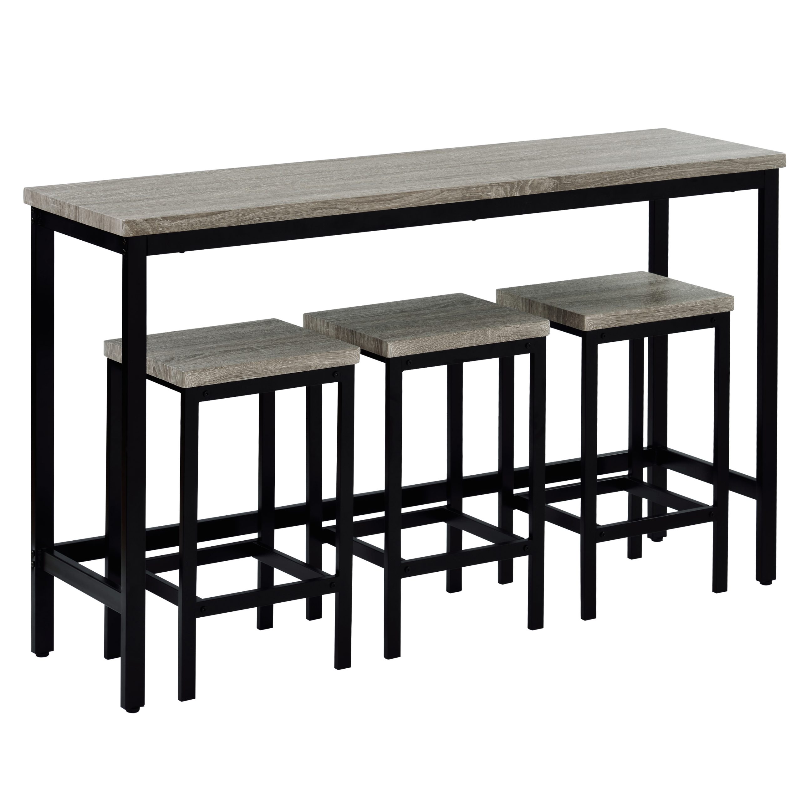 Long Dining Table Set with 3 Stools - WF198129AAE