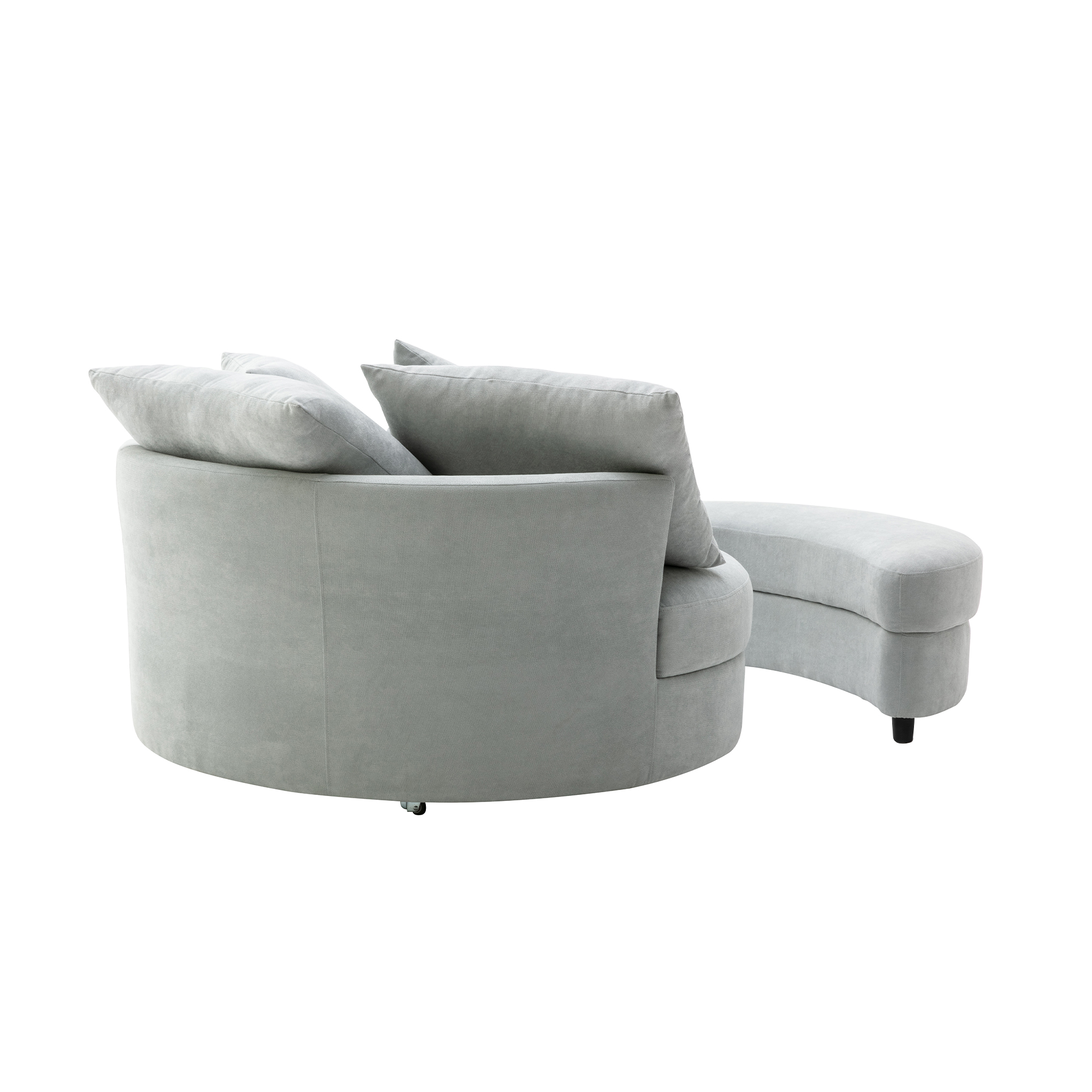 360° Swivel Accent Barrel Chair with Storage Ottoman & 4 Pillows - PP284472AAA