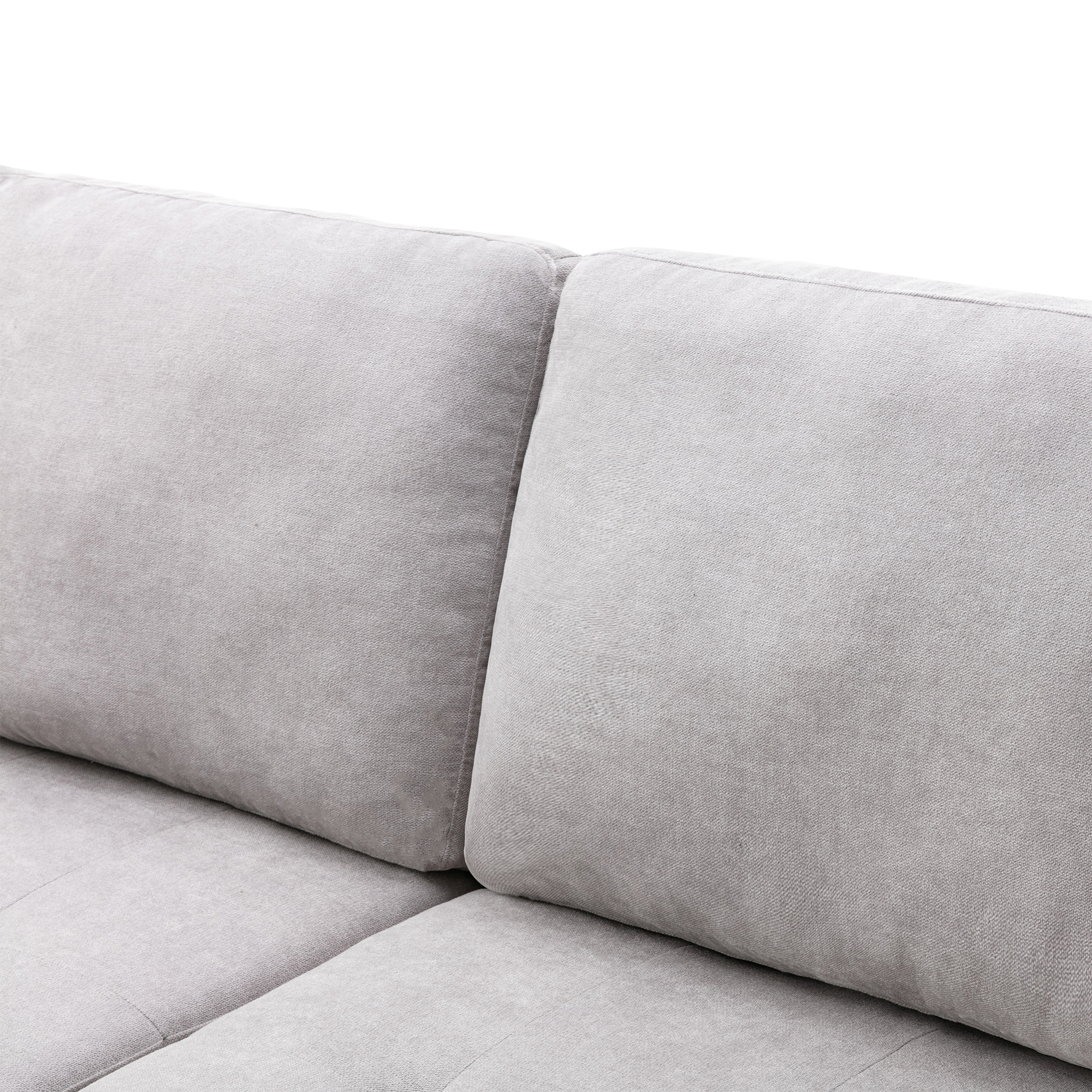 86" Sleeper Sectional Sofa with Ottoman, Gray