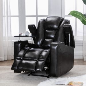 Power Motion Recliner with USB Charging Port and 360 Degree Swivel Tray Table - SG000265AAA