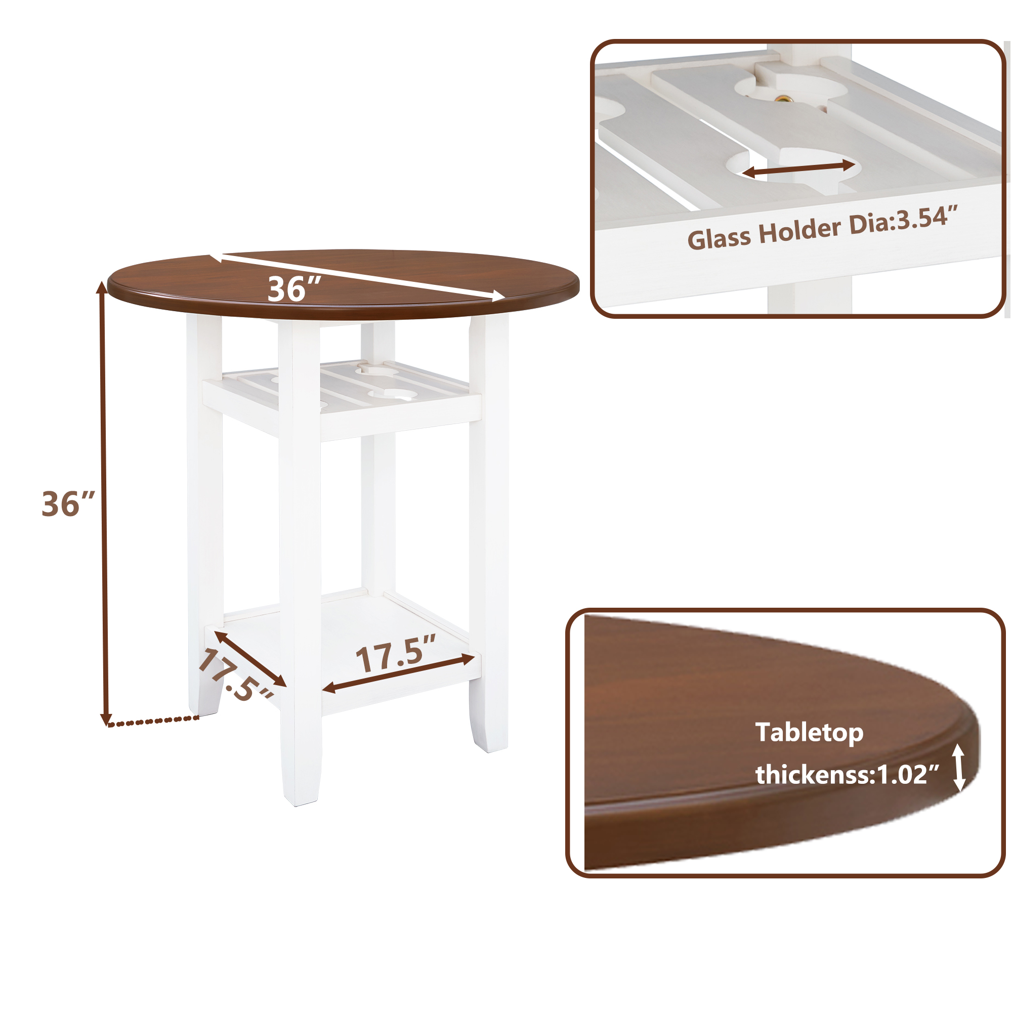 Wood Round Dining Table - WF283969AAK