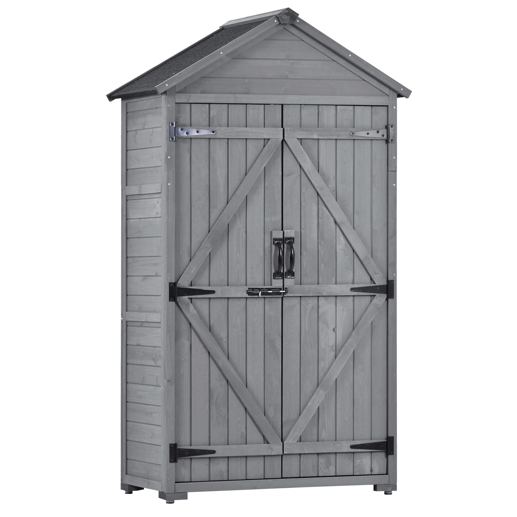 5.8ft * 3ft Outdoor Wood Lean-to Storage Shed - SH000167AAE