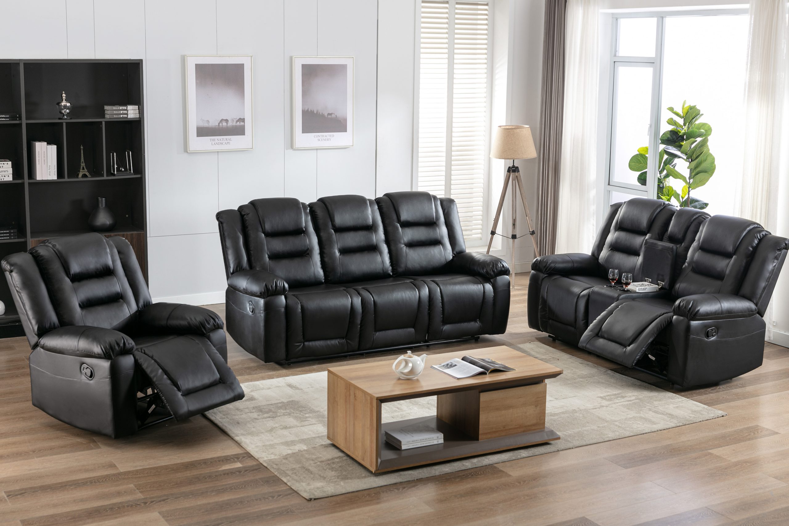 PU Leather Reclining Sofa Set (1+2+3 Seat) - SG000323AAA