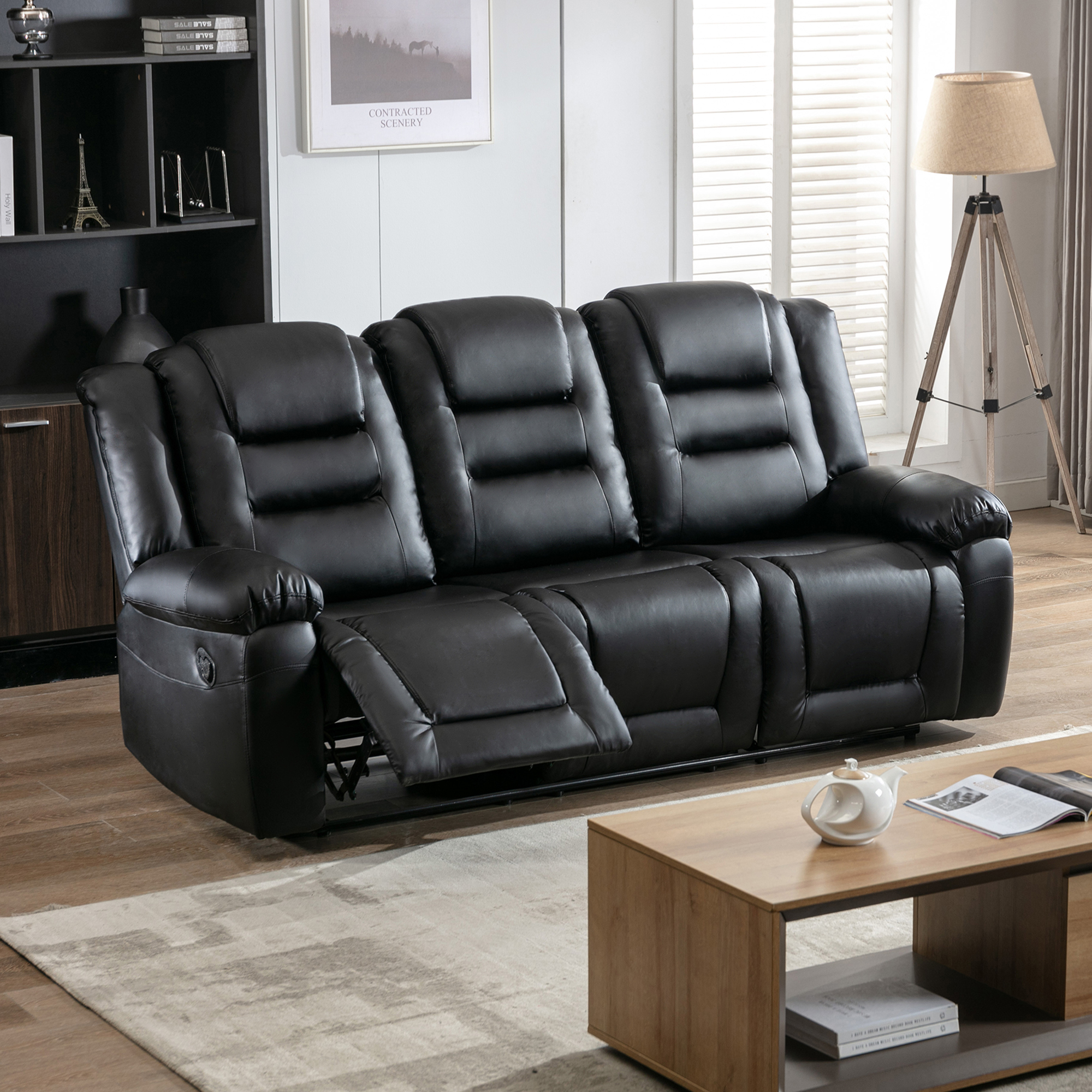 Home Theater Seating Manual Recliner, PU Leather - PP285451AAB