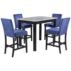 Modern 5-Piece Counter Height Dining Table Set - SH000192AAP