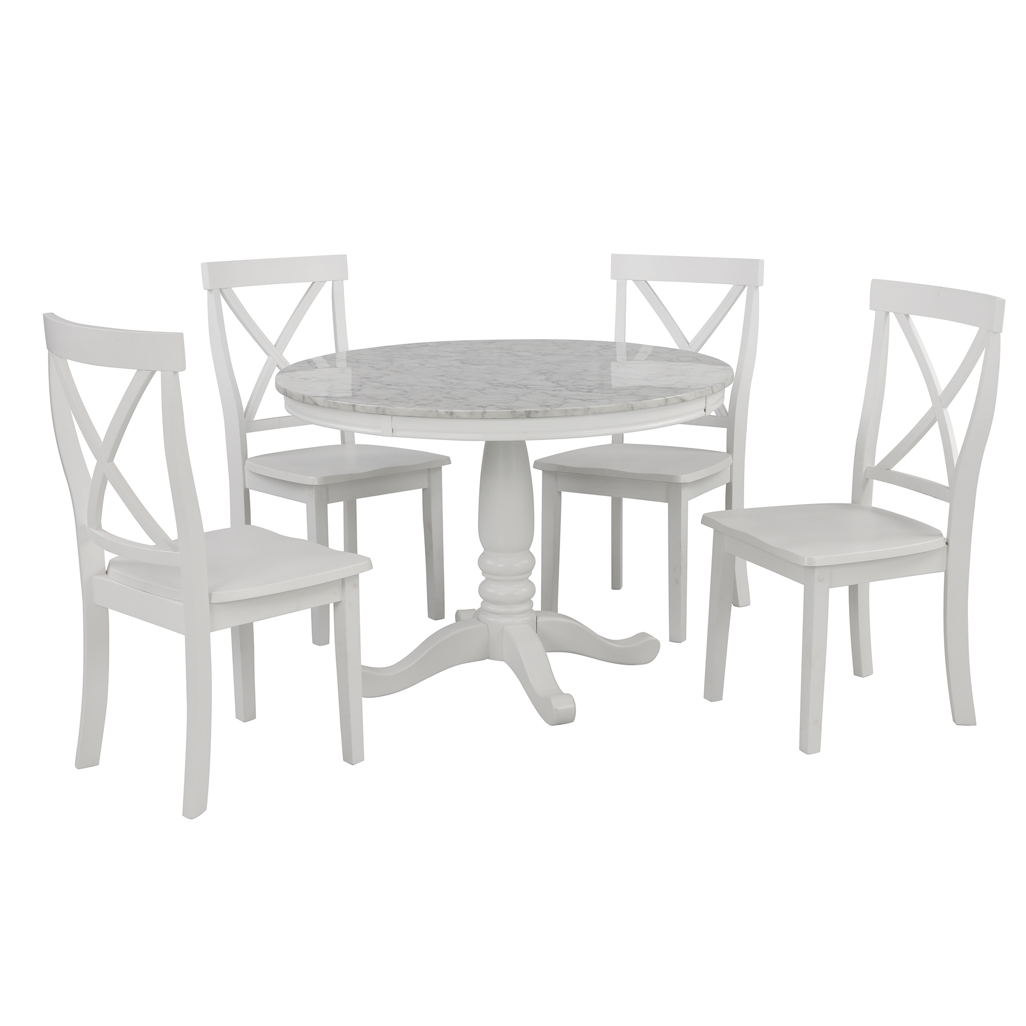 5 Pieces Dining Table And Chairs Set For 4 Persons - SG000340AAA