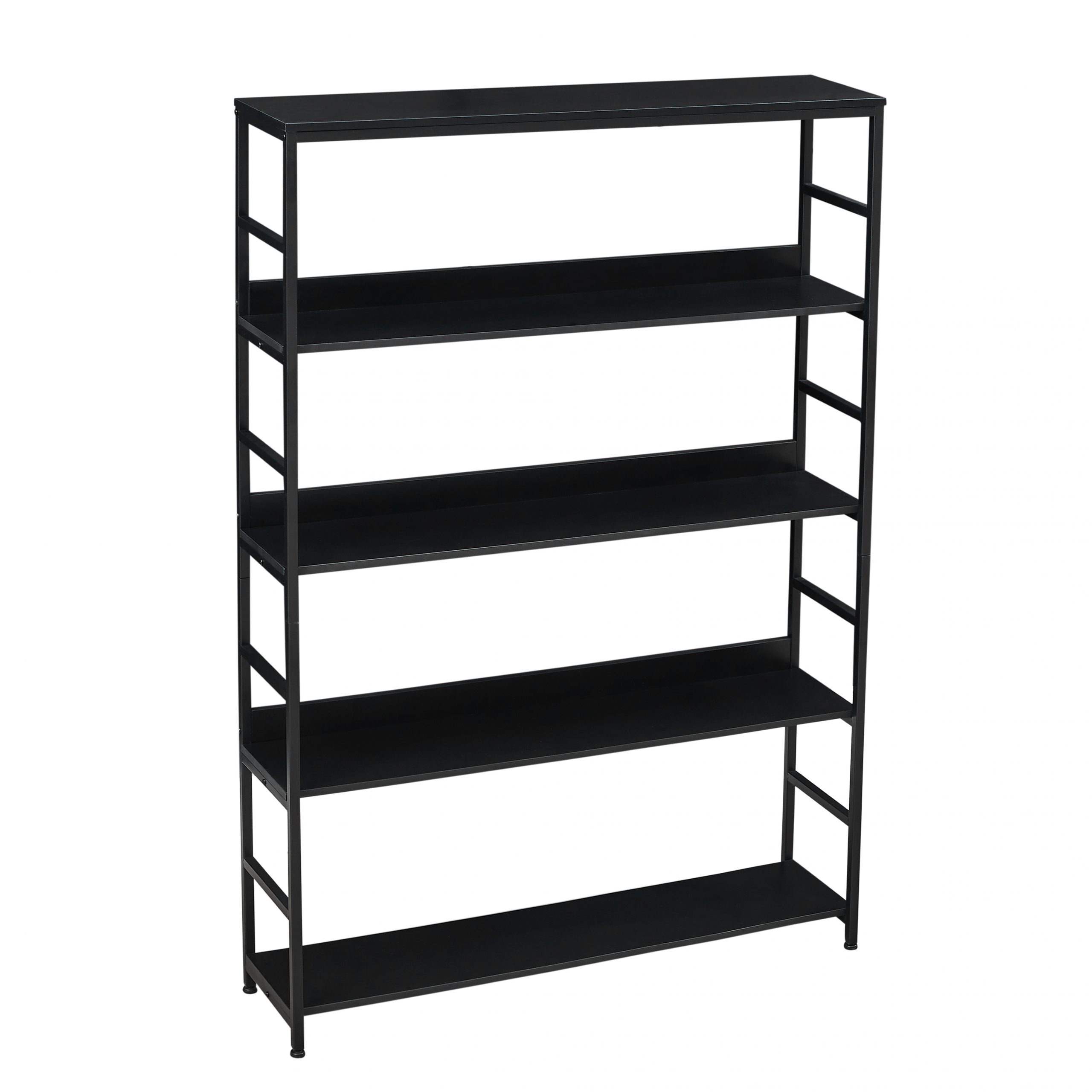 Large 5 Shelf Bookshelf Furniture with Metal Frame - WF286173AAB