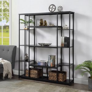 Open Freestanding Storage Shelf with Metal Frame - WF286990AAB