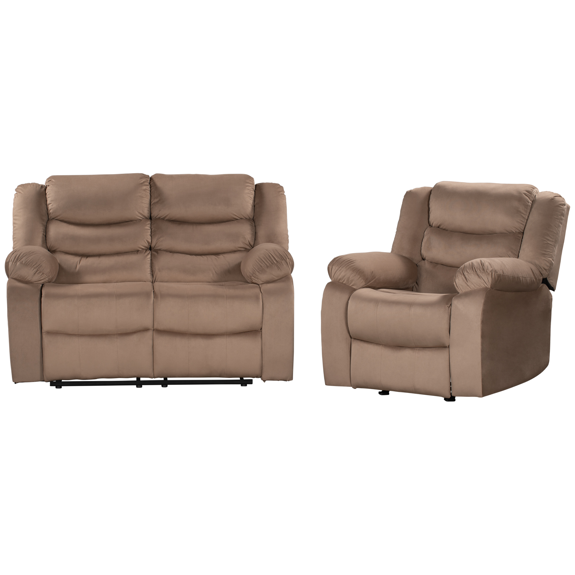 Velvet Upholstered Reclining Sofa Set ( 1+2 Seat ) - SG000350AAA