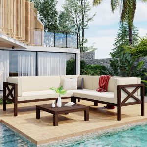 Patio Sectional Seating Group with Cushion - SH000143AAA