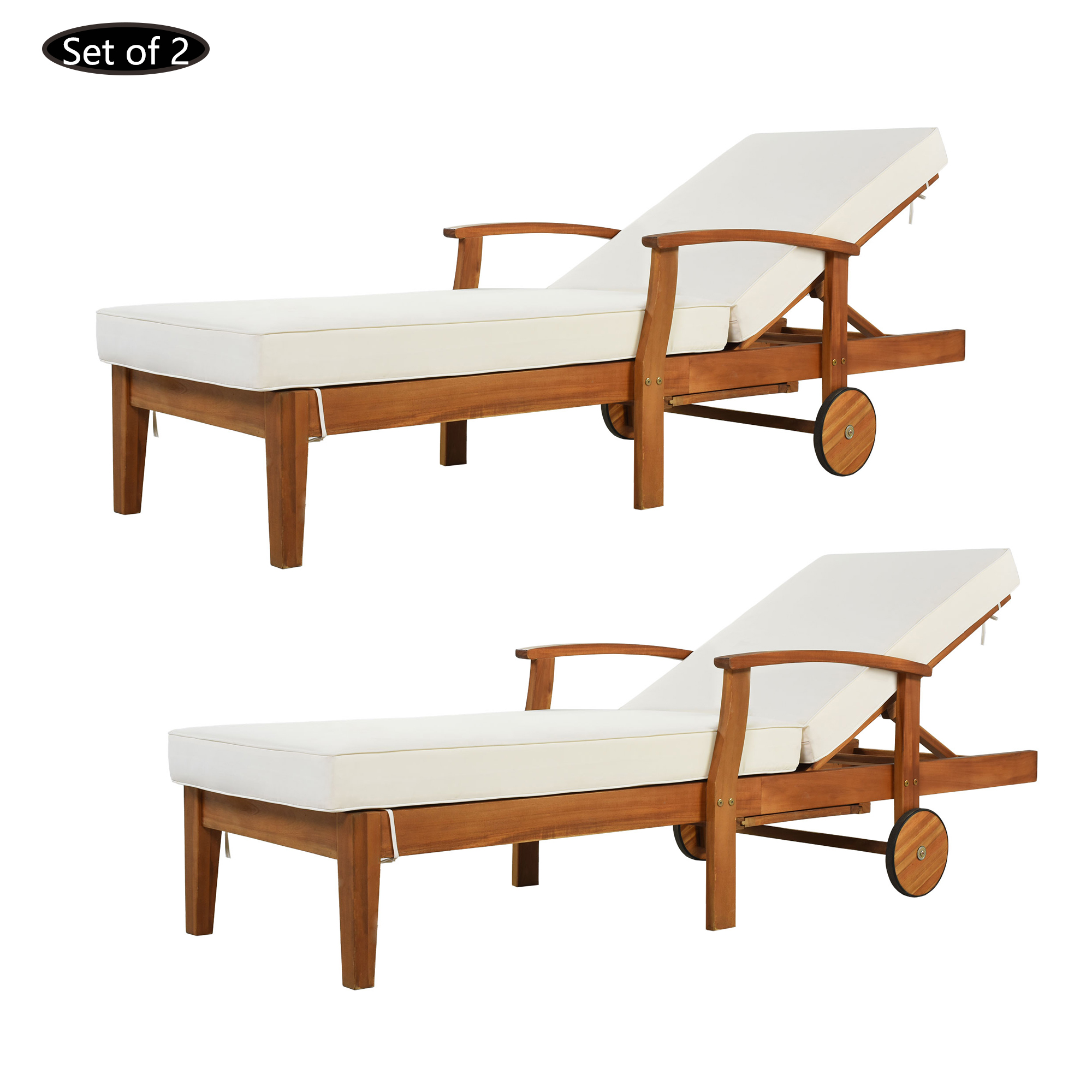 78.8" Chaise Lounge Patio Reclining Daybed - SH000203AAA