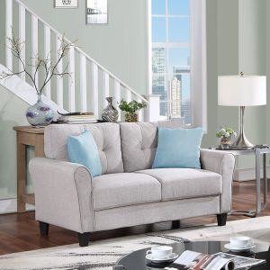 Linen Upholstered Armchair 2-Seat - WF288518AAR