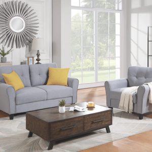 Linen Upholstered Couch Furniture - 1+2 Seat - SG000370AAA