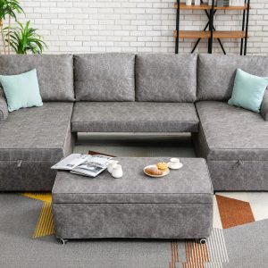 108.75" Pull-Out U-Shaped Sofa Bed - GS000053AAE