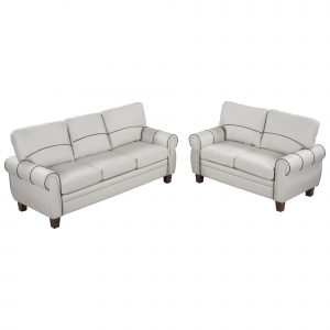 Mid-Century PU Leather Sofa Set - 2+3 Seat - SG000388AAA