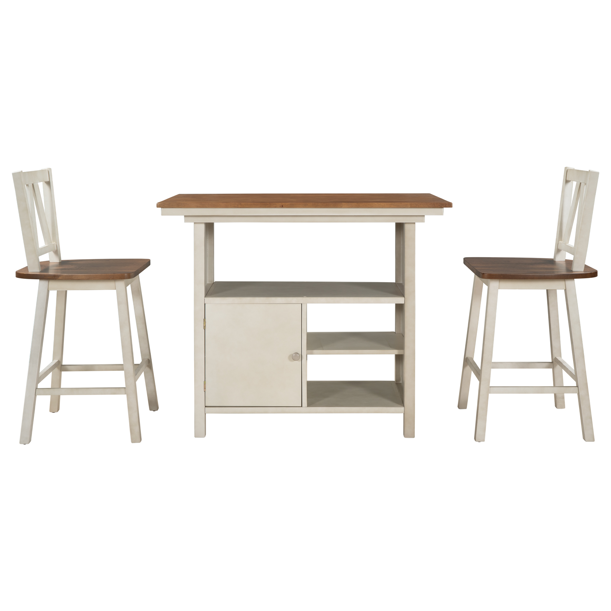 Farmhouse 3-Piece Counter Height Dining Table Set - SH000208AAL