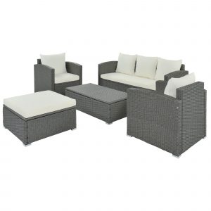 5-Piece Outdoor UV-Proof Patio Sofa Set with Storage Box - SH000202AAA