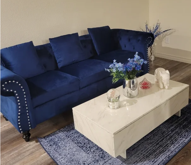 Chesterfield Sofa Blue Color