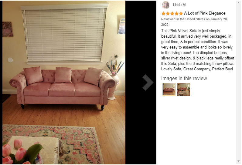 Chesterfield Sofa Customer Review