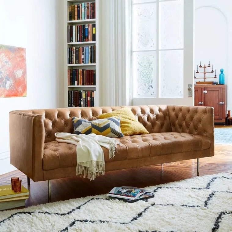 Chesterfield Sofa Light Brown Color