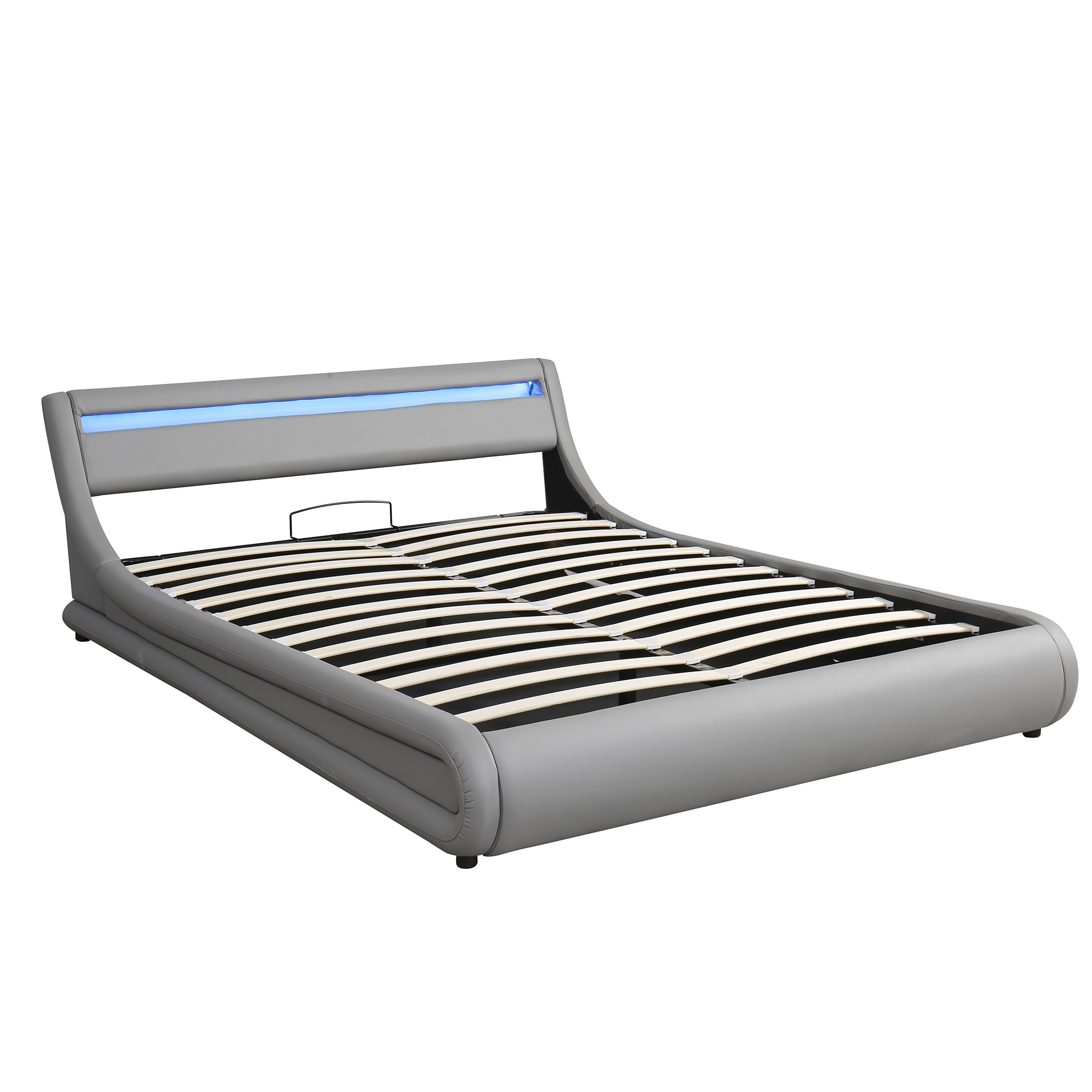Leather Gas Lift Storage Bed with LED Light - LP000611AAE