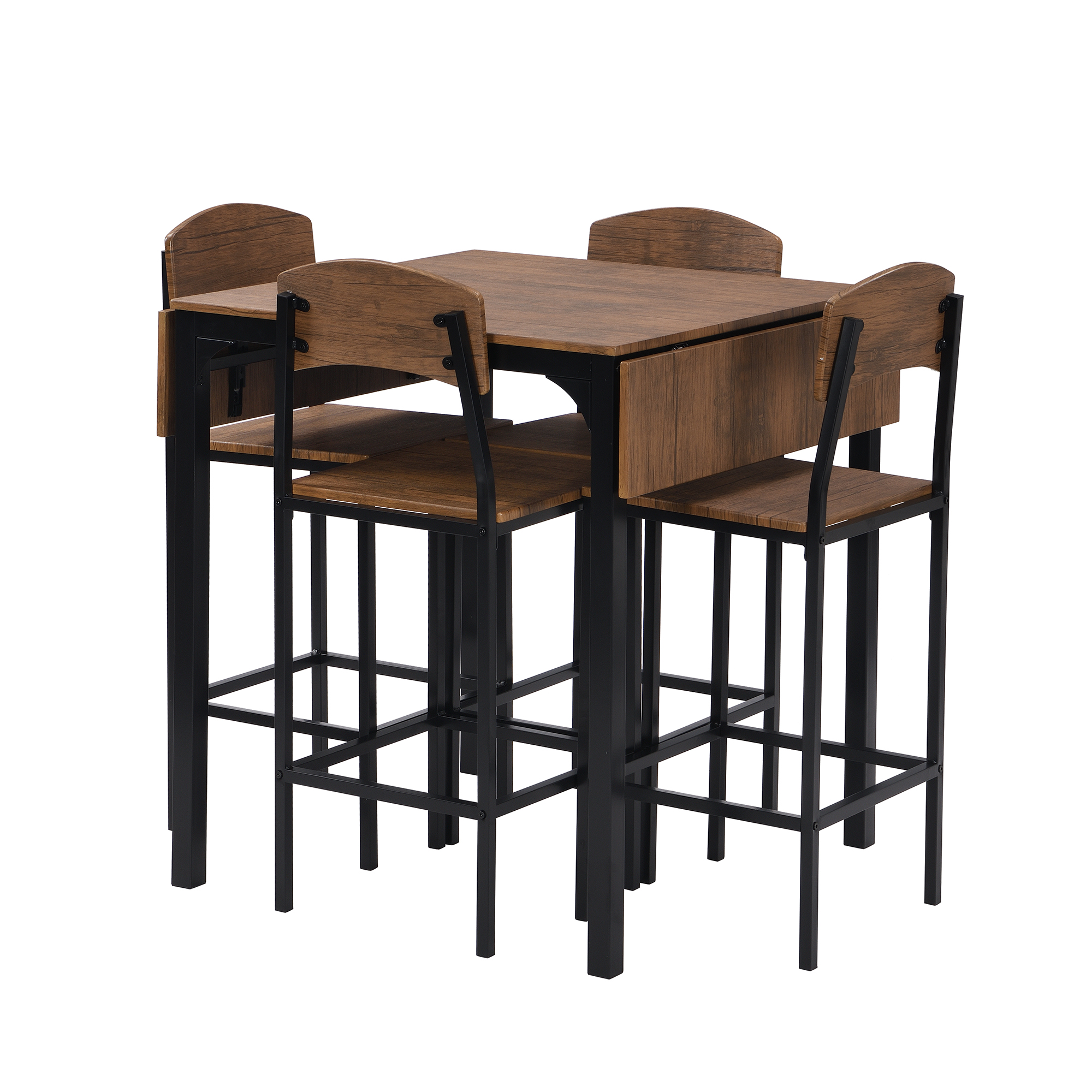 5-Piece Counter Height Drop Leaf Dining Table Set - WF290233AAB