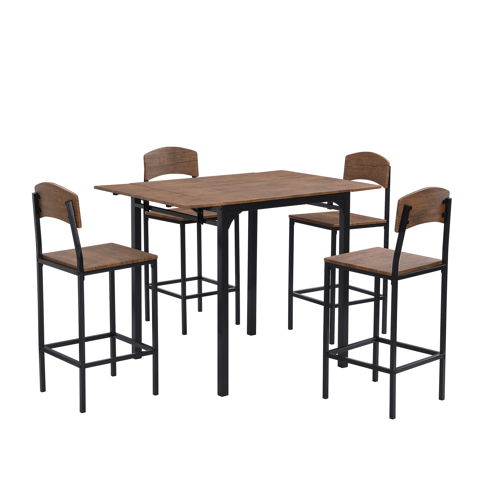 5-Piece Counter Height Drop Leaf Dining Table Set - WF290233AAB