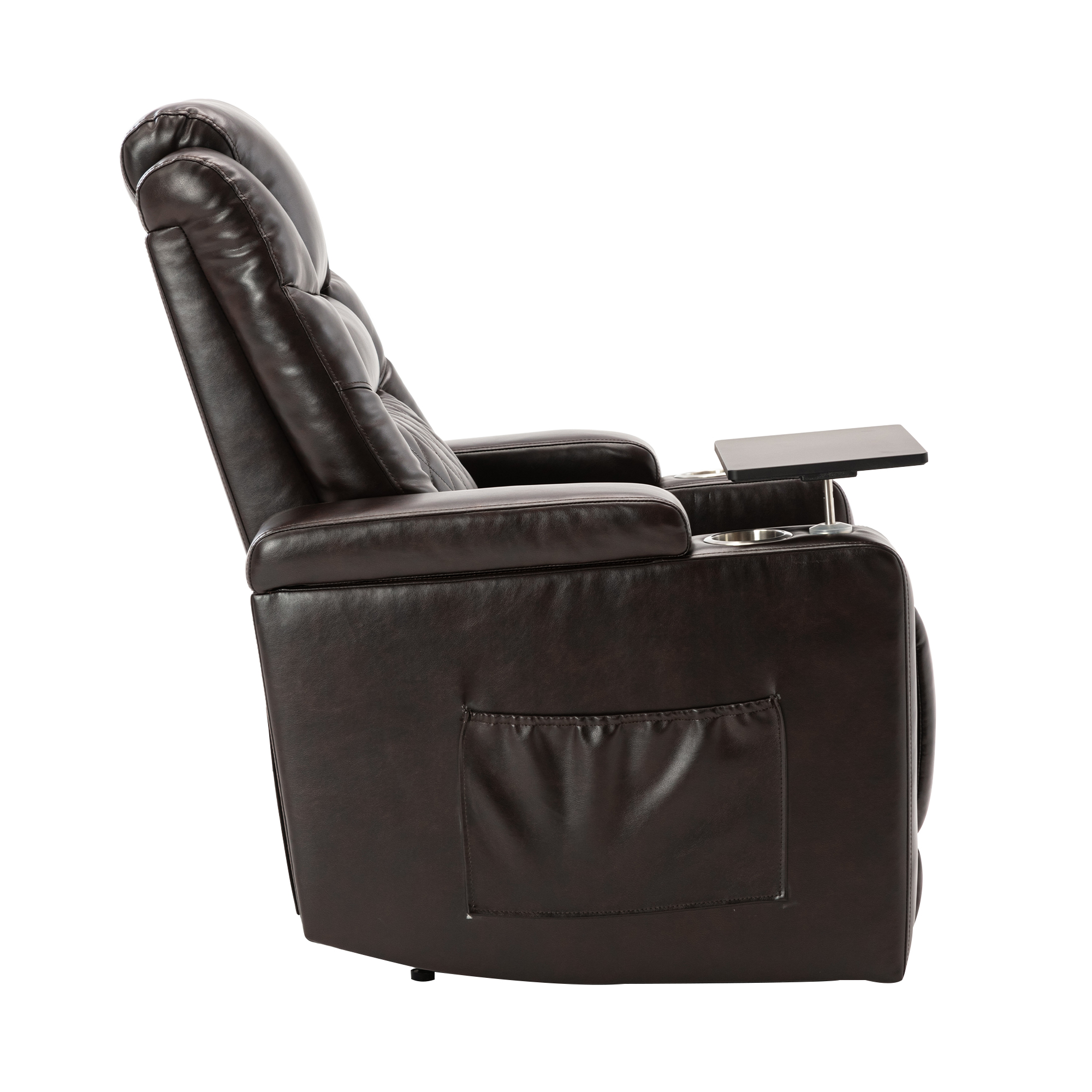 Power Recliner Sofa With USB Charging Port And Hidden Arm Storage, Brown - SG000440AAA