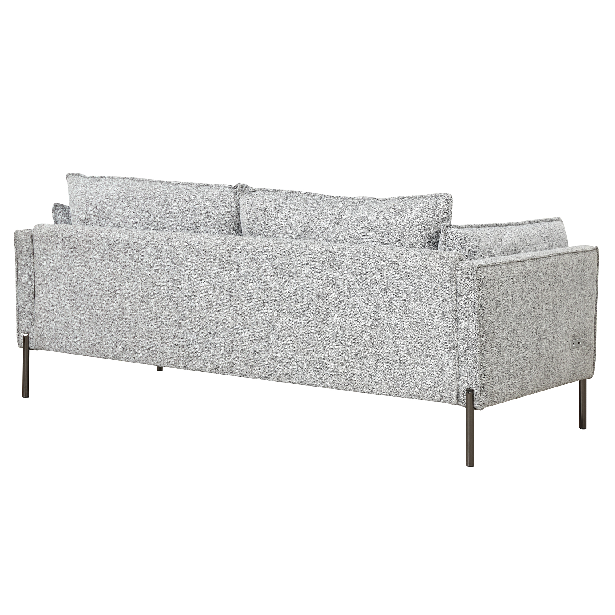 Linen Fabric Upholstered 3 Seat Sofa, Gray - WF293335AAE