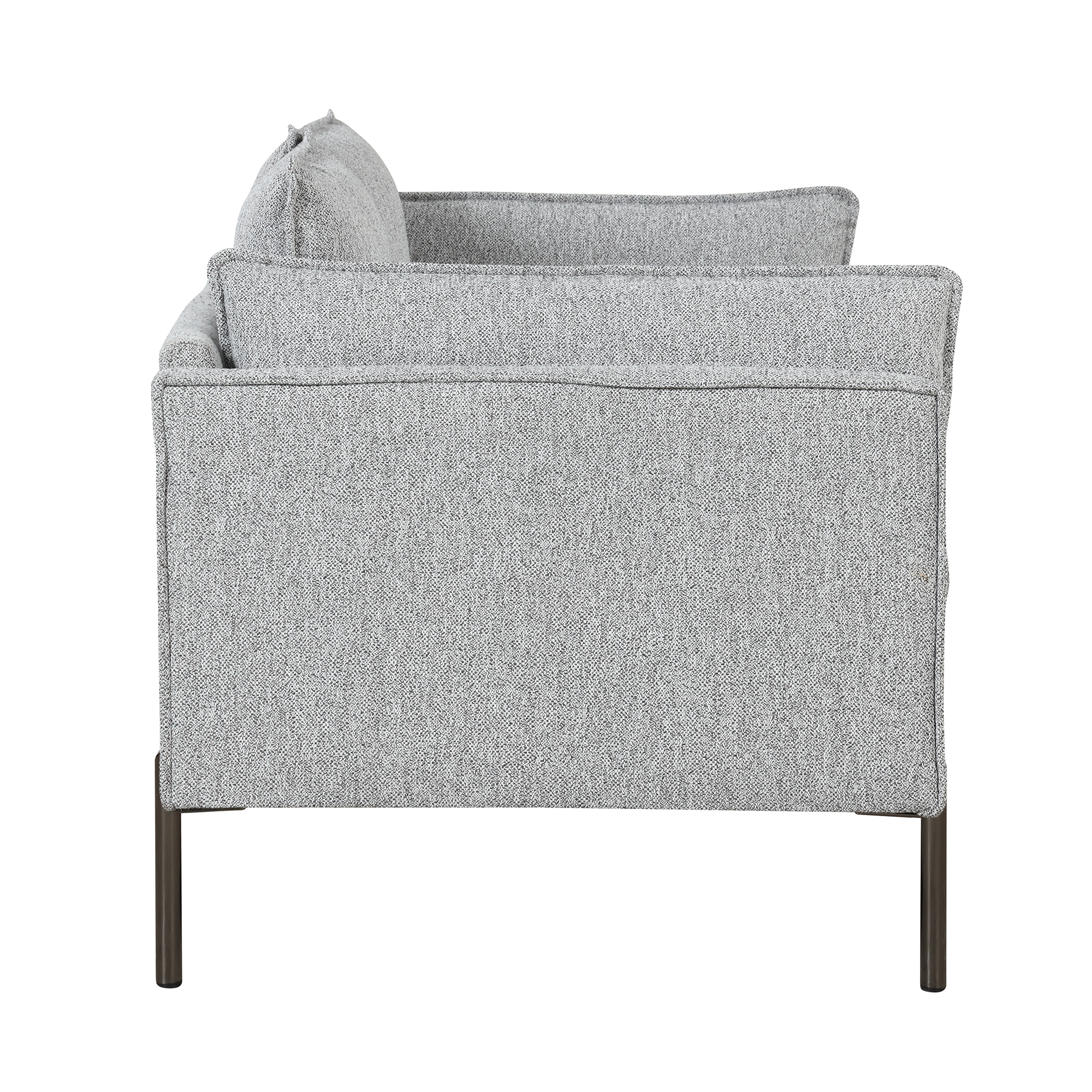 Linen Fabric Upholstered Loveseat, Gray - WF293334AAE